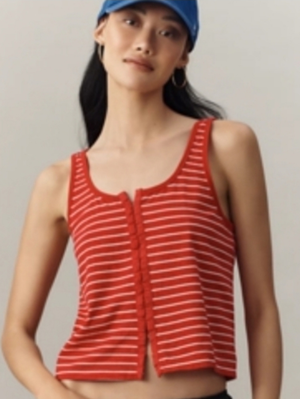 NWT Pilcro Red and White Striped Tank